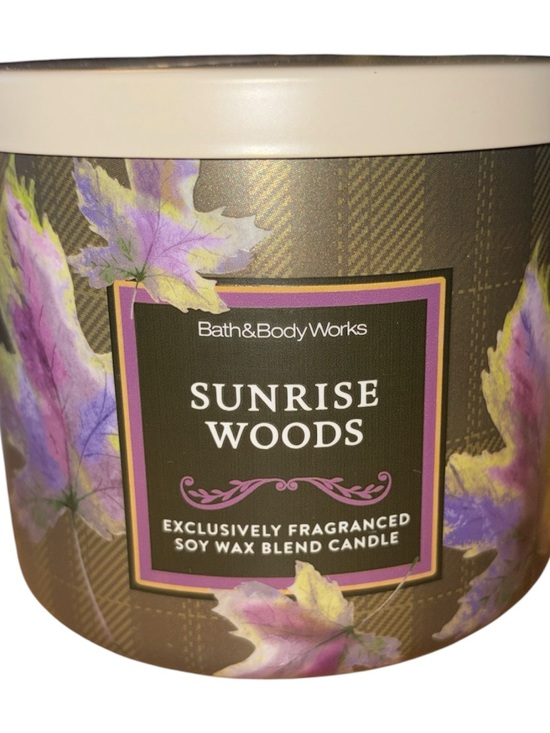 Bath & Body Works Other - Bath & Body Works White Barn candle 14.5 oz 3 wick new Sunrise Woods